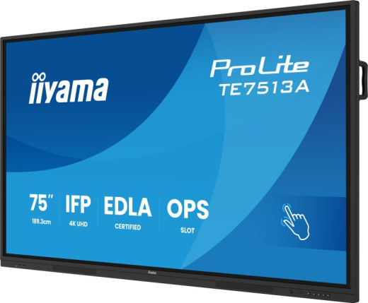 iiyama ProLite TE7513A-B3AG – 75 Zoll 4K UHD Touchscreen, Android 14, Google EDLA