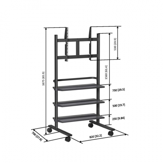 PB150 Rollwagen fuer LCD LED Monitore