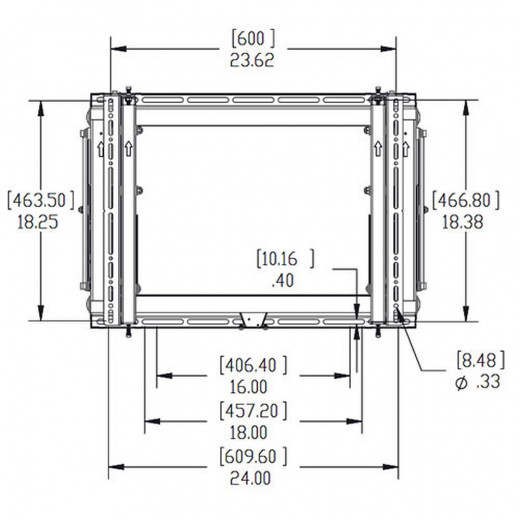 PFW 6870 Ausziehbare LCD LED Videowall Wandhalterung
