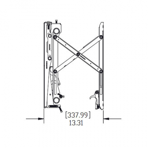 PFW 6870 Ausziehbare LCD LED Videowall Wandhalterung