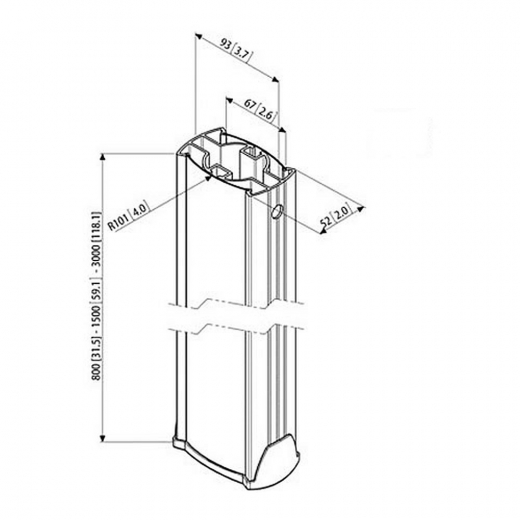 MMDS-L Deckenhalterung fuer Schutzgehaeuse bis 80 kg