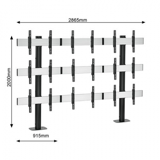 Videowall Halterung bis 3x3 46-48 Zoll für feste Montage