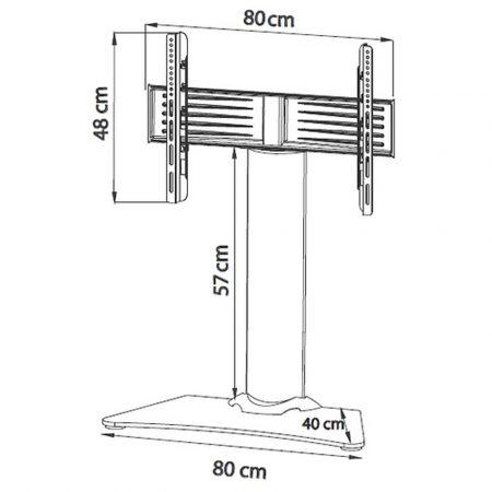 MM-17832 Design Tischstandfuß für Monitore von 32-70 Zoll