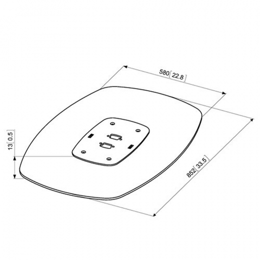 PFF7040 Bodenplatte fuer Standfuesse-Ruecken an Ruecken