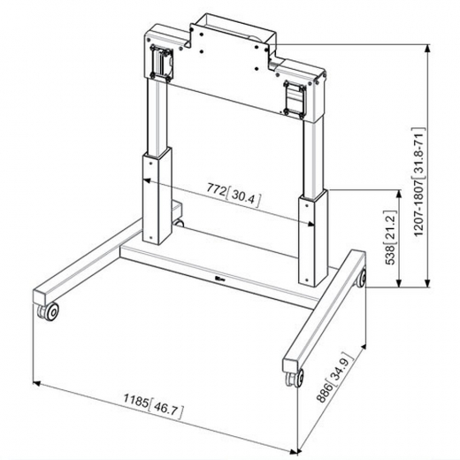 PFTE 7112 elektrisch verstellbare Monitorhalterung