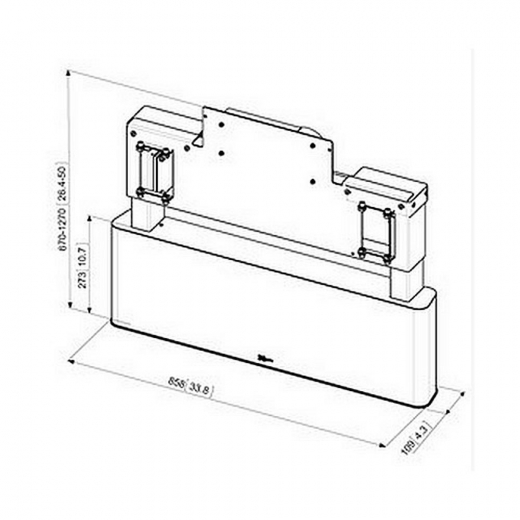 PFWE 7150 elektrische Monitor Wandhalterung