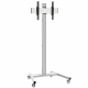 Monitor Rollwagen Silber für Displays bis 65 Zoll