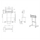 Elektrisch Hoehenverstellbarer Rollwagen fuer Displays bis 85 Zoll
