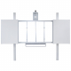 RFKR Hoehenverstellbare Whiteboard Boden-Wandhalterung mit zwei Fluegeltafeln 65 - 86 Zoll