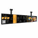 Digitales Menüboard Set 3x 50 Zoll UHD Displays im Querformat mit Deckenhalterung