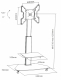Hoehenverstellbarer LCD LED Standfuss auf Rollen PL1C 26-55 Zoll