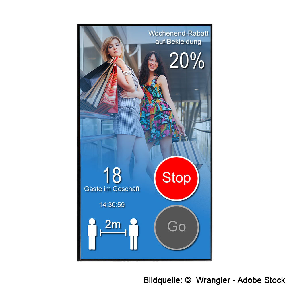 Digitaler Personenzähler - Infrarot Besucherzähler Bidirektional 0-99999