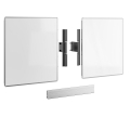 MM-RISE A218 Whiteboard-Set 86 Zoll für motorbetriebenen RISE Display-Lift, Boden-Wand-Lösung (schwarz)