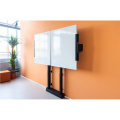 RISE A217 Whiteboard-Set 75 Zoll für motorbetriebenen RISE Display-Lift, Boden-Wand-Lösung (schwarz)
