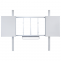 RFKR Höhenverstellbare Whiteboard Boden-Wandhalterung mit zwei Flügeltafeln 65 - 86 Zoll